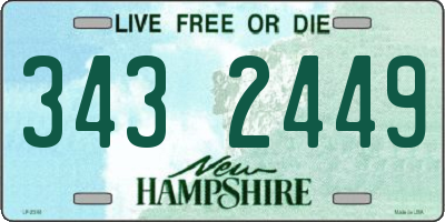 NH license plate 3432449