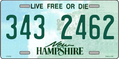 NH license plate 3432462