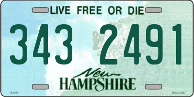 NH license plate 3432491