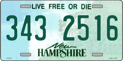 NH license plate 3432516