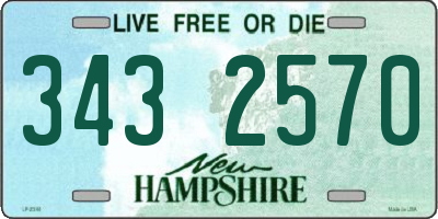 NH license plate 3432570