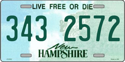 NH license plate 3432572