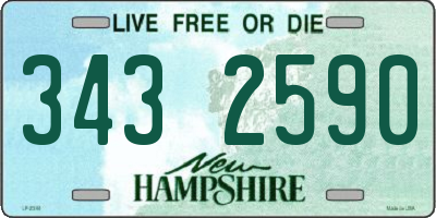 NH license plate 3432590