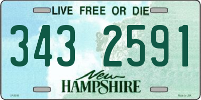 NH license plate 3432591