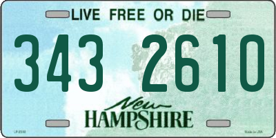 NH license plate 3432610