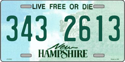 NH license plate 3432613