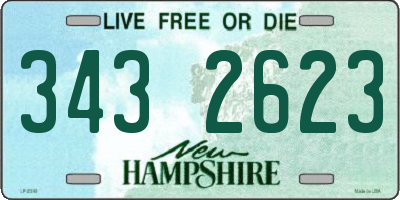 NH license plate 3432623