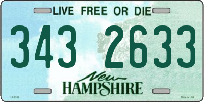 NH license plate 3432633