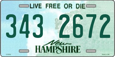 NH license plate 3432672