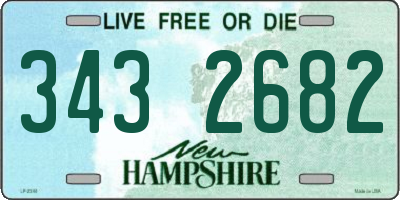 NH license plate 3432682