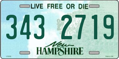 NH license plate 3432719