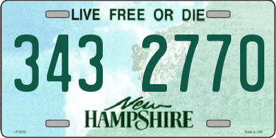 NH license plate 3432770