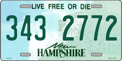 NH license plate 3432772