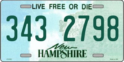 NH license plate 3432798