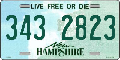 NH license plate 3432823