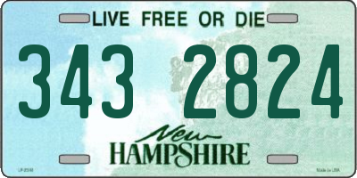 NH license plate 3432824