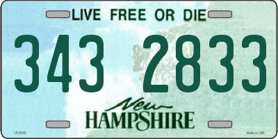 NH license plate 3432833