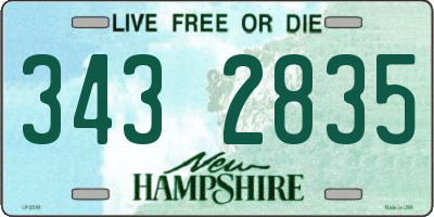 NH license plate 3432835