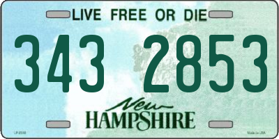 NH license plate 3432853
