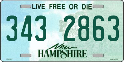 NH license plate 3432863