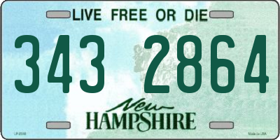 NH license plate 3432864