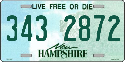 NH license plate 3432872