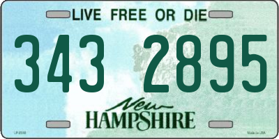 NH license plate 3432895