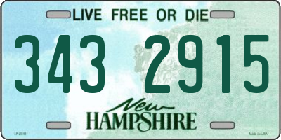 NH license plate 3432915