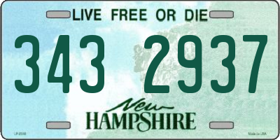 NH license plate 3432937