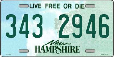 NH license plate 3432946