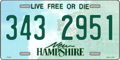 NH license plate 3432951