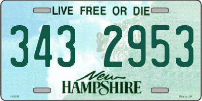 NH license plate 3432953