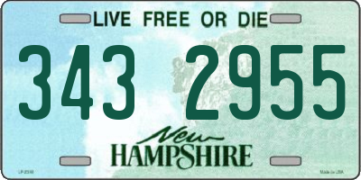 NH license plate 3432955