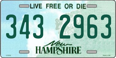 NH license plate 3432963