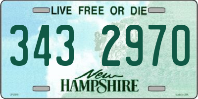 NH license plate 3432970