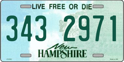 NH license plate 3432971