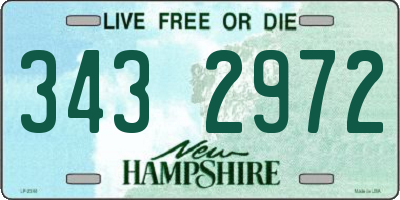 NH license plate 3432972