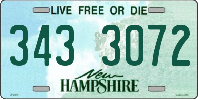 NH license plate 3433072