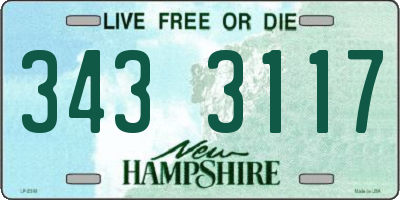 NH license plate 3433117