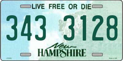 NH license plate 3433128