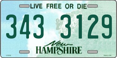 NH license plate 3433129