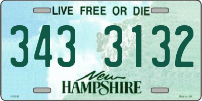 NH license plate 3433132