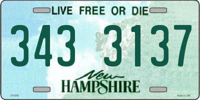 NH license plate 3433137