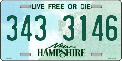 NH license plate 3433146