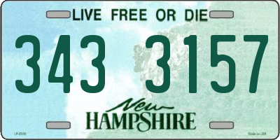 NH license plate 3433157