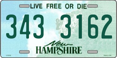 NH license plate 3433162