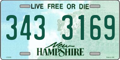 NH license plate 3433169