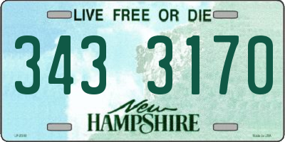 NH license plate 3433170