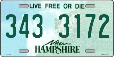 NH license plate 3433172
