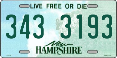NH license plate 3433193